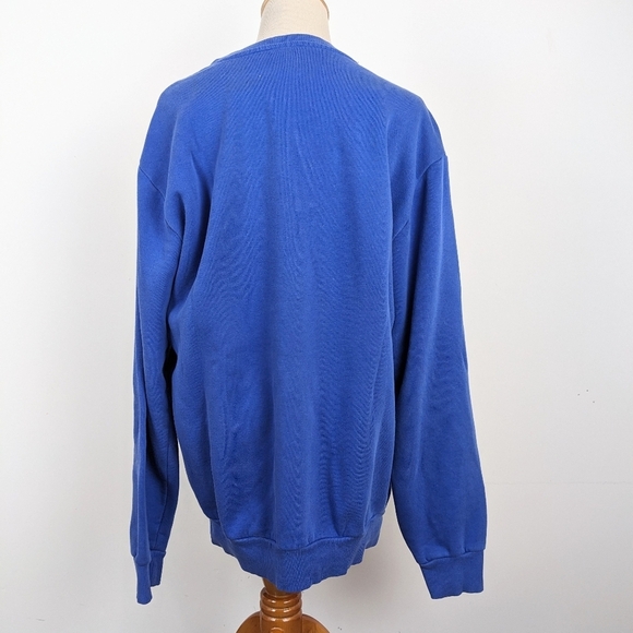 Reebok Crew Neck Sweater Tunic Size Large Blue Neon Green - Picture 4 of 10